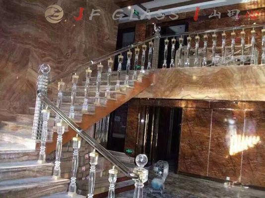 Barandilla que brilla terapéutica K9 Crystal Glass Pillars