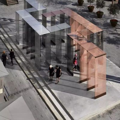 El ámbar resistente 6.5m m del revestimiento de la abrasión laminó la malla de alambre de cristal