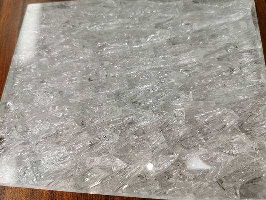 Ladrillos duros del bloque de vidrio del hielo del crujido 4x8 20m m de la fachada
