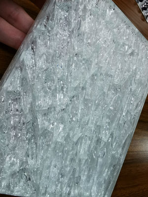 Ladrillos duros del bloque de vidrio del hielo del crujido 4x8 20m m de la fachada