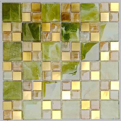 Ladrillos de cristal rectangulares resistentes del mosaico 4x4 4m m de la temperatura