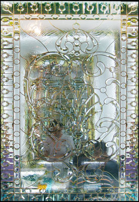 los paneles decorativos del vitral de 20m m