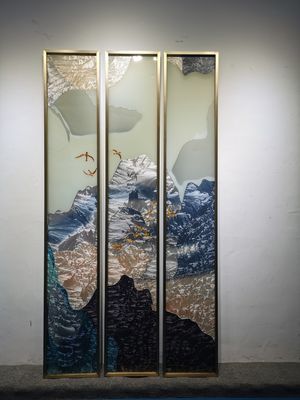 10m m pintaron los paneles de cristal