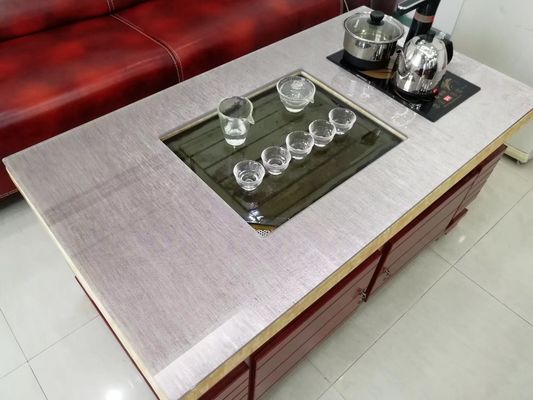 Grey Tabletop Toughened Multilayer Fabric laminó los paneles de cristal