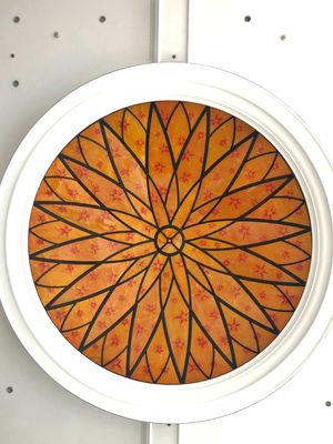 El techo 12m m Scratchproof anaranjado coloreó los paneles de cristal