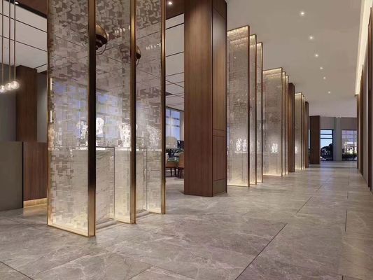 9A fabricado artístico interior 2m m laminó el vidrio aislado