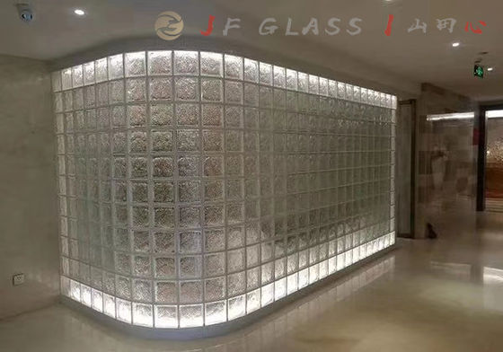 Ladrillo sólido nublado arquitectónico de la pared de cristal del claro 8x8x4 de 50m m