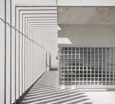 Ladrillo sólido nublado arquitectónico de la pared de cristal del claro 8x8x4 de 50m m