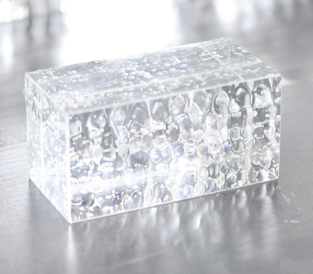 Ladrillos paralelos amistosos del bloque de cristal de Eco Crystal Predrilled 6x8