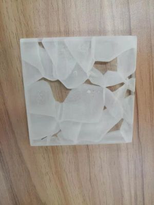 Ladrillos nublados del bloque de cristal de Jade Opaque Acid Etched 19m m