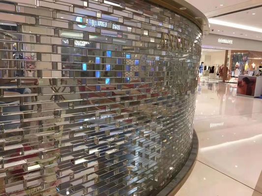 Bloques 80m m de cristal antideslizantes de la ventana del cuarto de baño del efecto del espejo