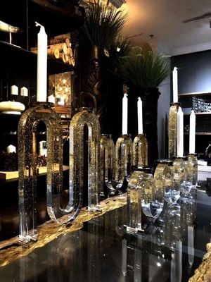 Multiarm exquisito decorativo   K9 Crystal Candle Holder