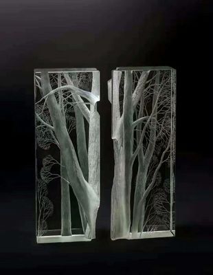 Diseño gráfico 3D 5m m tallados claros SGCC Crystal Acrylic Glass