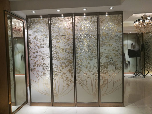 Vidrio fundido decorativo de la división ultra dar salida a 12m m de la pantalla